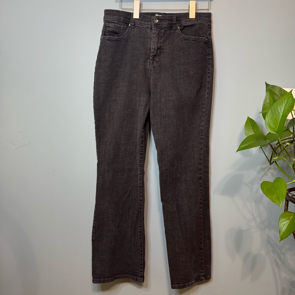 Style & Co Tummy Control Straight Leg Black Jeans. 12 SHORT (30x29.5)